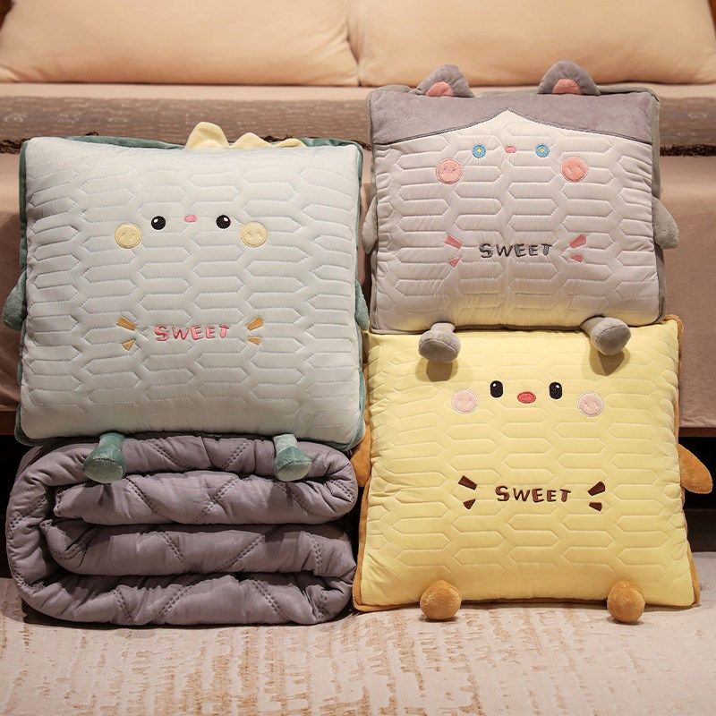 冰丝抱枕被子两用办公室午睡枕头小毯子二合一汽车载靠垫沙发靠枕,淘宝优惠券,粉丝福利购,淘宝优惠卷