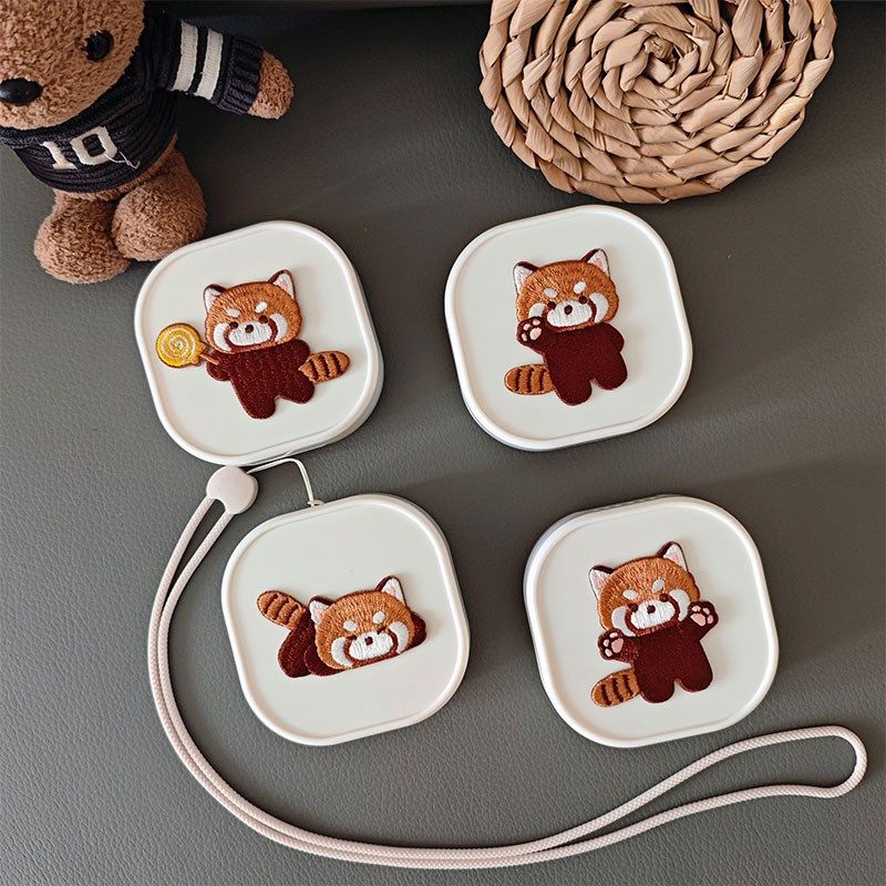 高级刺绣牙套盒带镜透气便携挂绳隐形假牙清洁盒正畸保持器收纳盒,淘宝优惠券,粉丝福利购,淘宝优惠卷