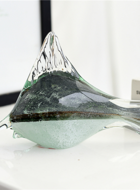 每周一三五上新/欧式手工彩色玻璃艺术摆件琉璃鸟欧式设计师