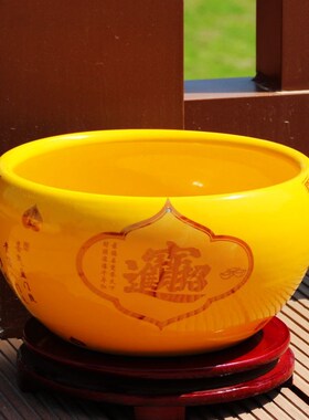 日常博古架中式祝福送礼客厅家居摆件陶K瓷聚宝盆招财聚财摆件办