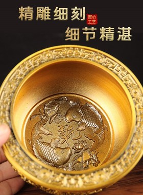 铜乾坤聚宝盆摆件 实心铜聚宝盆摆件 铜聚宝盆摆件