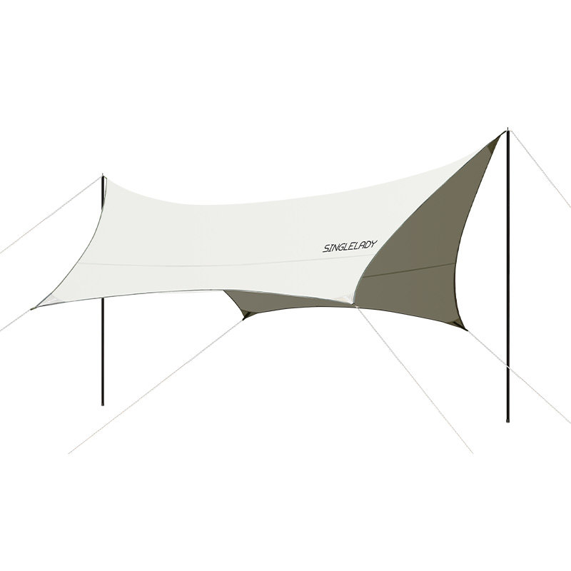 黑胶天幕帐篷户外露营防晒防雨涂层便携天幕布八角蝶形野营遮阳棚,淘宝优惠券,粉丝福利购,淘宝优惠卷