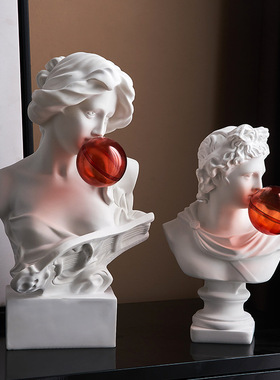 2025新款创意艺术人物雕塑轻奢风办公室客厅装饰品玄关桌面摆件