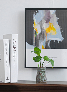 2025新款复古陶瓷花瓶绿萝水培装饰器铜钱草紫砂绿植家居摆设美饰