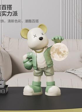 暴力熊摆件客厅玄关电视柜书桌茶几床头柜夜灯装饰品乔迁开业礼品