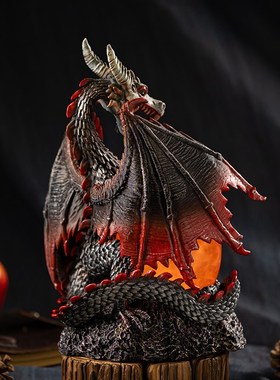 龙与地下城客厅玄关装饰办公桌小摆件电视柜水晶球轻奢高档工艺品