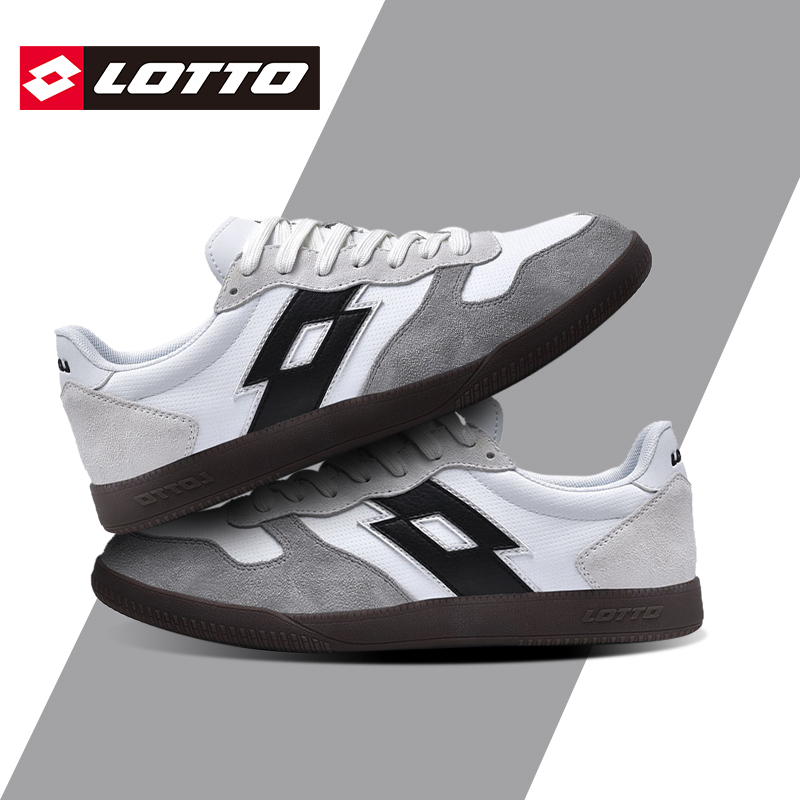 LOTTO乐途男女复古皮面德训鞋2025秋冬新款轻便运动休闲低帮板鞋 - 图0
