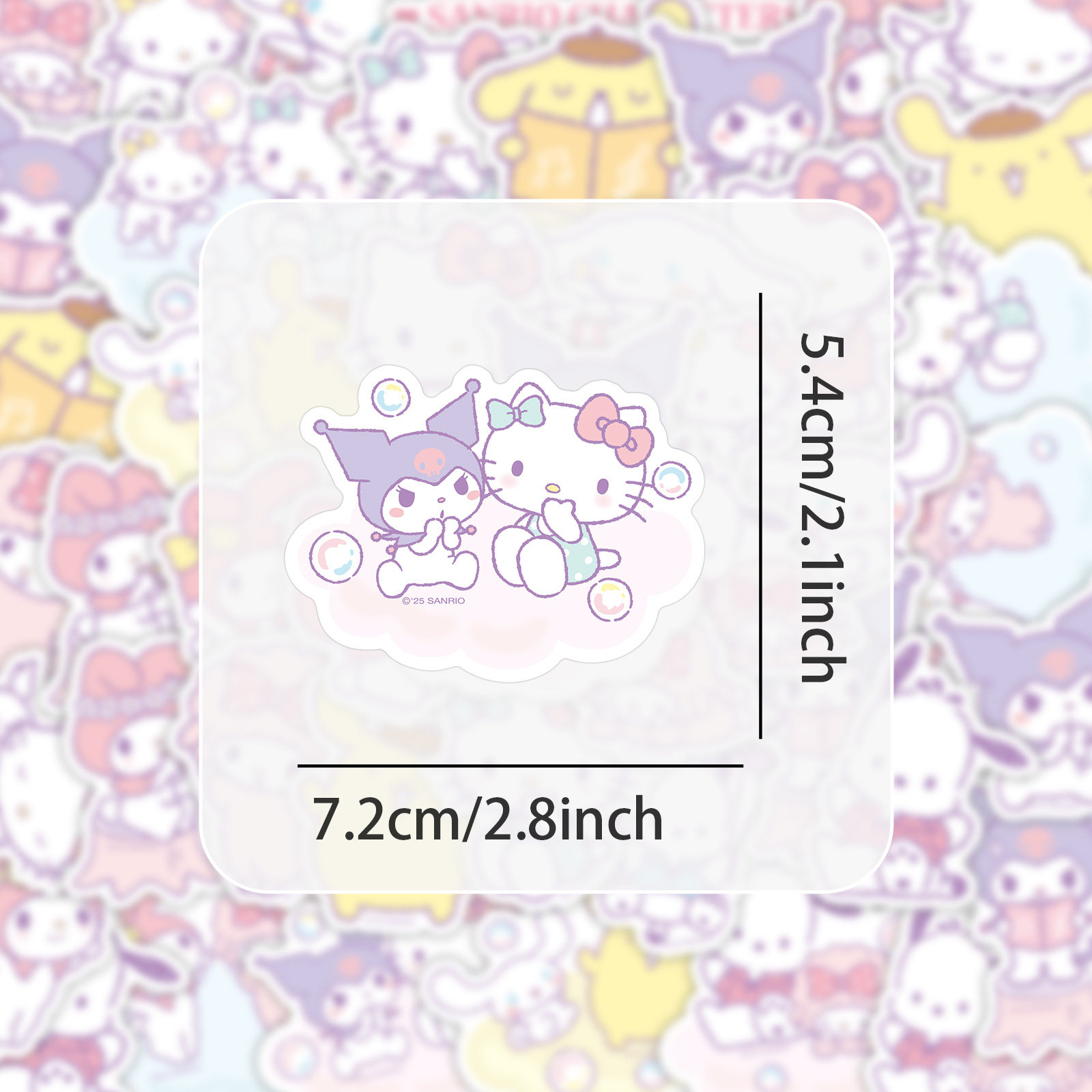 【官方正版授权】三丽鸥贴纸hellokitty凯蒂猫美乐蒂库洛米玉桂狗ipad手机行李箱笔记本水杯粘贴装饰防水贴画,淘宝优惠券,粉丝福利购,淘宝优惠卷