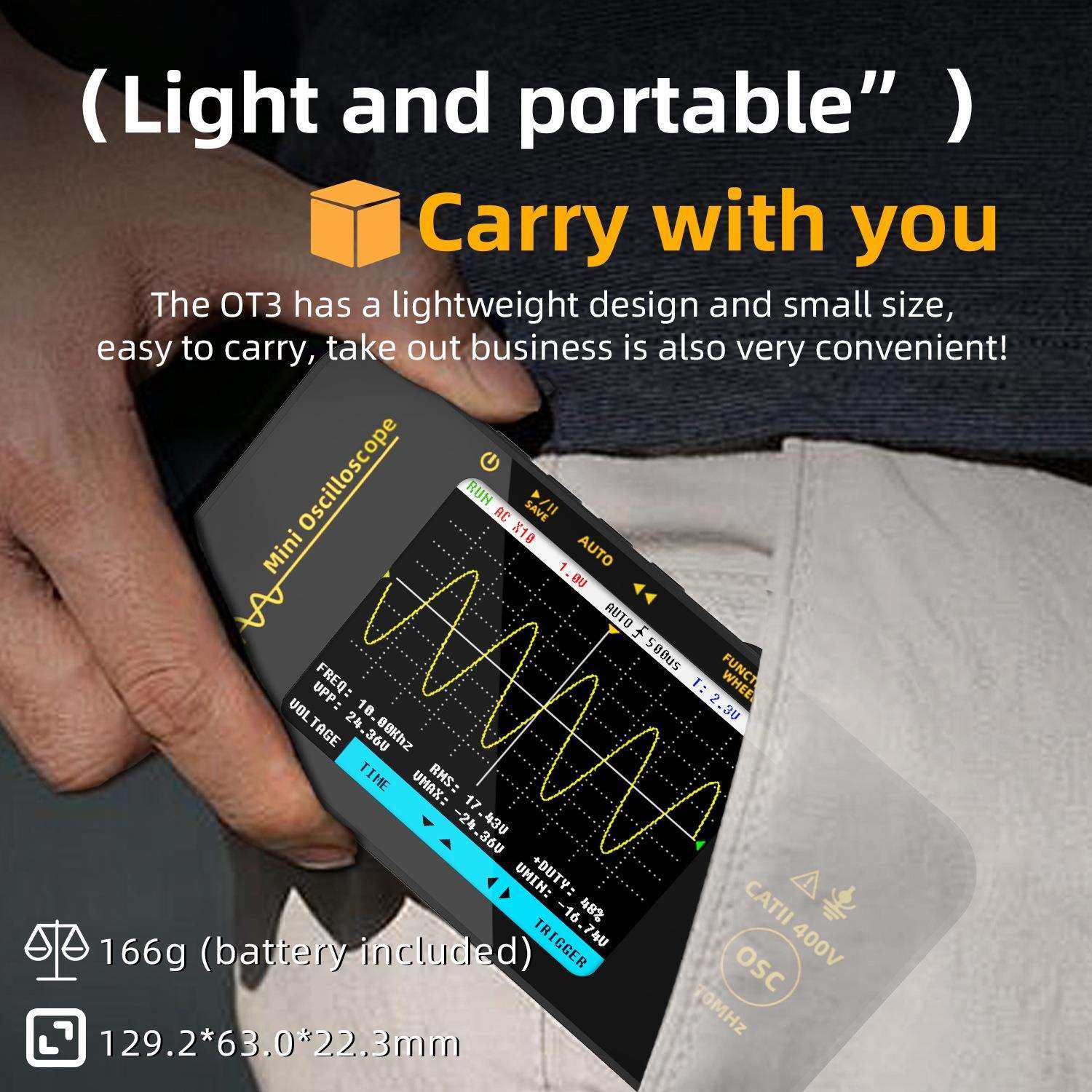 BSIDEOT3示波器手持式平板彩屏10MHZ数字单通道迷你示波表,淘宝优惠券,粉丝福利购,淘宝优惠卷