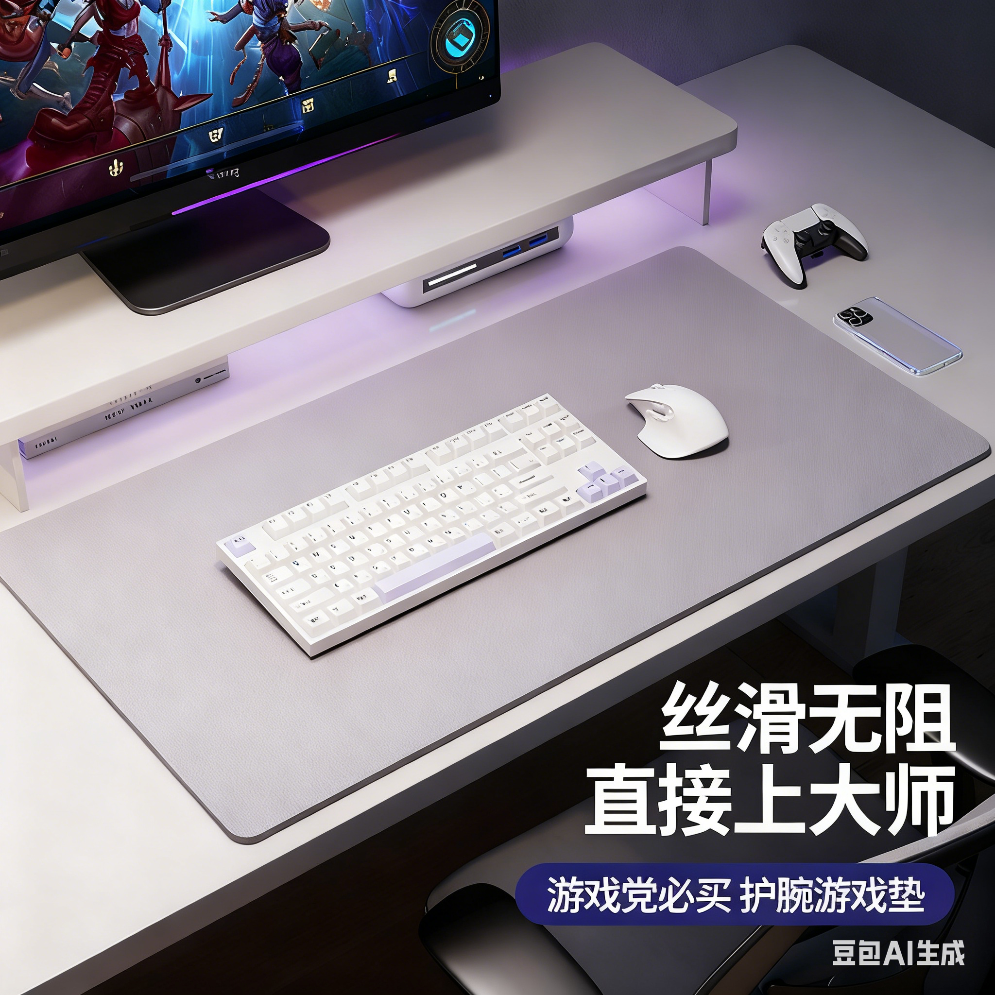 超大号鼠标垫电脑桌垫办公桌面笔记本键盘高级感书桌写字台保护垫,淘宝优惠券,粉丝福利购,淘宝优惠卷