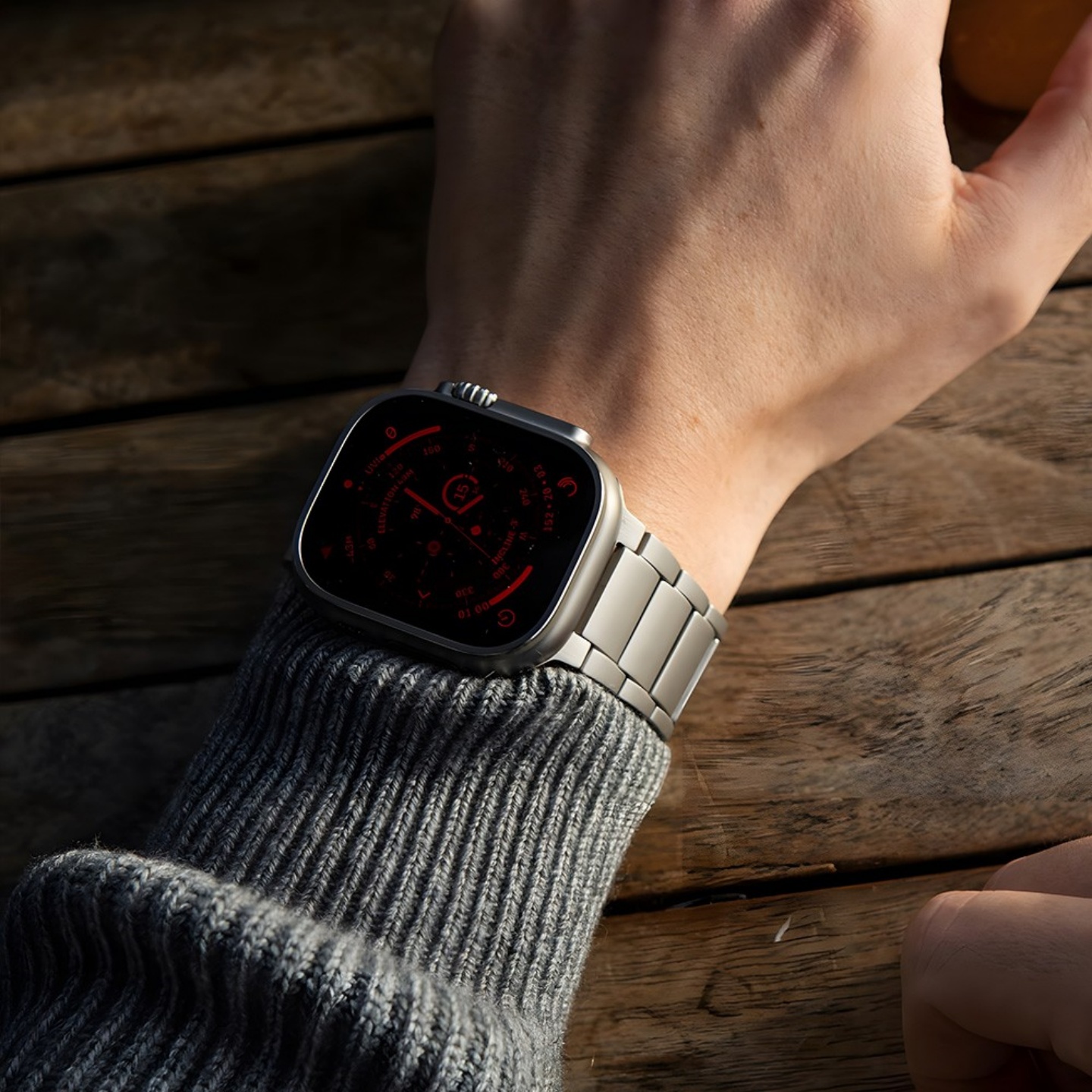 ERFG适用AppleWatch Ultra3表带新款S11钛合金S10苹果S9手表表带iwatch纯钛金属高级感SE男女7创意49/46/45mm - 图2