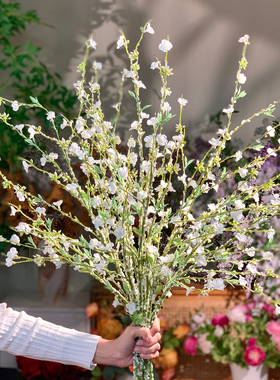雪柳枝仿真花假花花束客厅仿生花