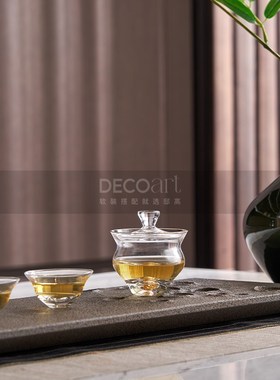 邸高售楼处新中式茶空间茶室软装搭配设计公司茶台摆件装饰品组合