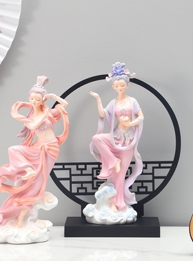 跨境爆品敦煌飞天工艺品摆件家居客厅装饰品批发礼物国潮树脂软装