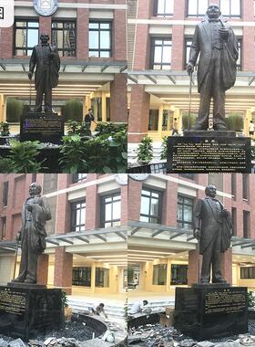 玻璃钢仿铜雕塑学校园林景观抽象室外公园绿地广场建筑物入口景点