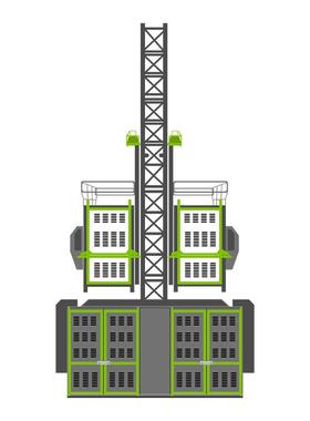施工升降机模型模拟升降机模型仿真比例教学演示可遥控