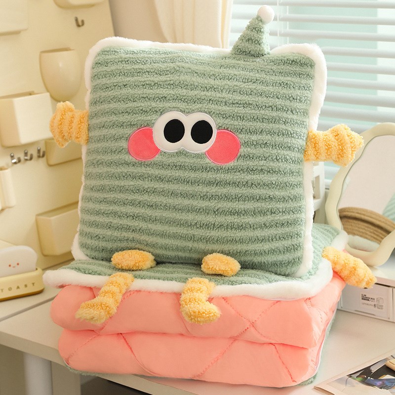 多巴胺多功能抱枕被子两用汽车沙发盖毯二合一P办公室午睡枕空调 - 图1