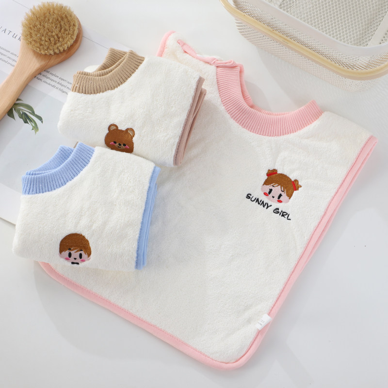 儿童洗漱巾洗脸围嘴刷牙防水围兜多功能毛巾宝宝擦脸不湿衣漱口巾,淘宝优惠券,粉丝福利购,淘宝优惠卷