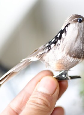 仿真草编鸟窝鸟巢假鸟拍照摄影道具D户外客厅阳台装饰田园家居摆