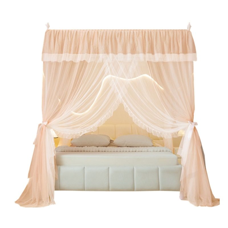 A类双层纱落地宫廷蚊帐双人家用公主风1米8床老式1米5带支架纹帐,淘宝优惠券,粉丝福利购,淘宝优惠卷