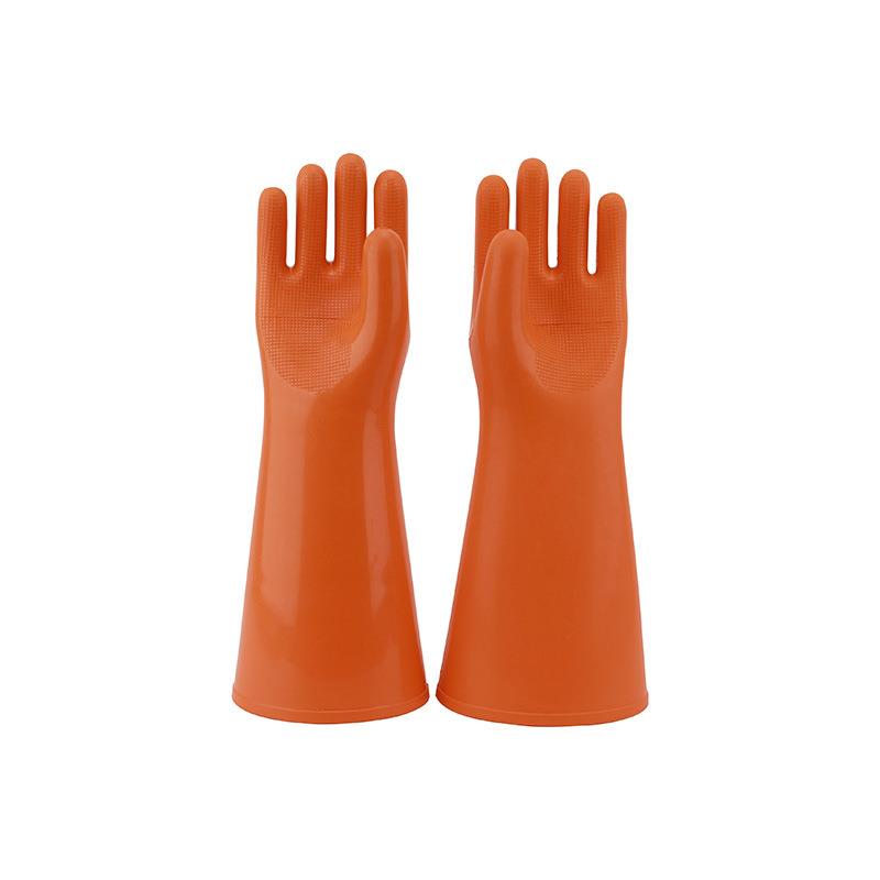 双安25KV绝缘手套天然橡胶 6副/箱 电工手套CX251 - 图2