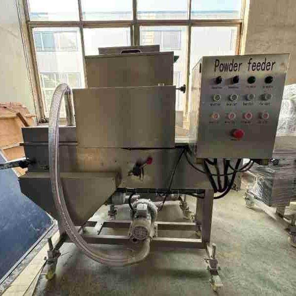 鱼香汉堡肉饼平行式上粉机全自动里脊肉沾粉鳕鱼排裹粉设备,淘宝优惠券,粉丝福利购,淘宝优惠卷