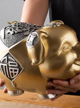 金猪的存钱罐博古架摆件中式风格电视柜装饰品新中式家居客厅好物