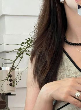 中式美学S925纯银绿玛瑙串珠项链