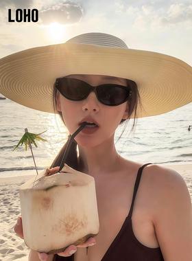 【定制近视配镜】LOHO猫眼墨镜带度数开车防晒偏光太阳镜LH09641