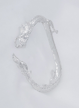 新款古风龙镯飞云中国龙型手镯通用盘龙小众手环电泳电镀合金