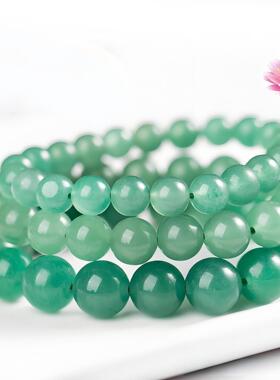 2025新款绿玉莲蓬吊饰民族风单圈手链东陵玉圆珠男女款时尚配饰