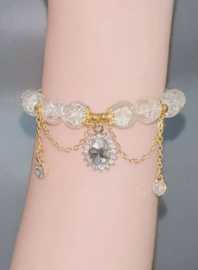 紫藤花开-梦蝶灵舞精致公主琉璃创意diy手链礼物仙气优雅高级