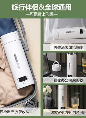 110V美规美版便携式烧水壶小型调温办公室旅行电加热水杯华氏温度