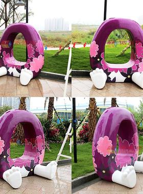 玻璃钢字母雕塑卡通人物造型户外公园景观游乐园林绿地装饰