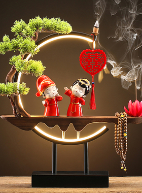 创意结婚礼物送新人闺蜜朋友婚房间喜庆台灯装饰摆件中式高档礼品