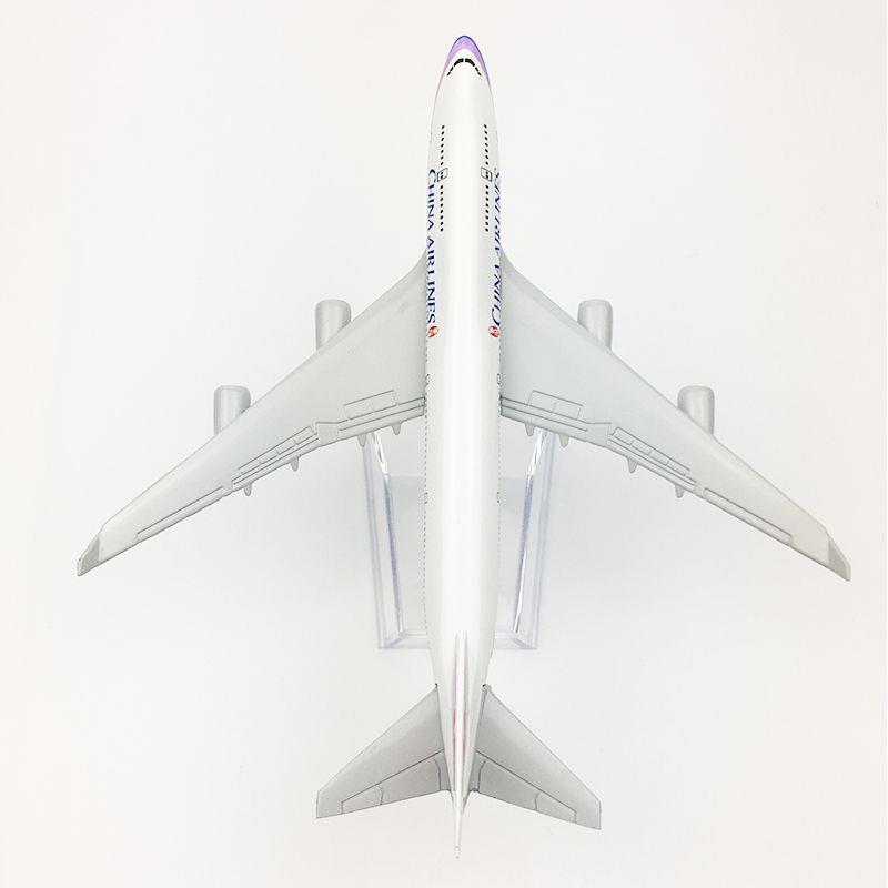 合金飞机模型仿真客机静态摆件16CM中华航空波音747 - 图0