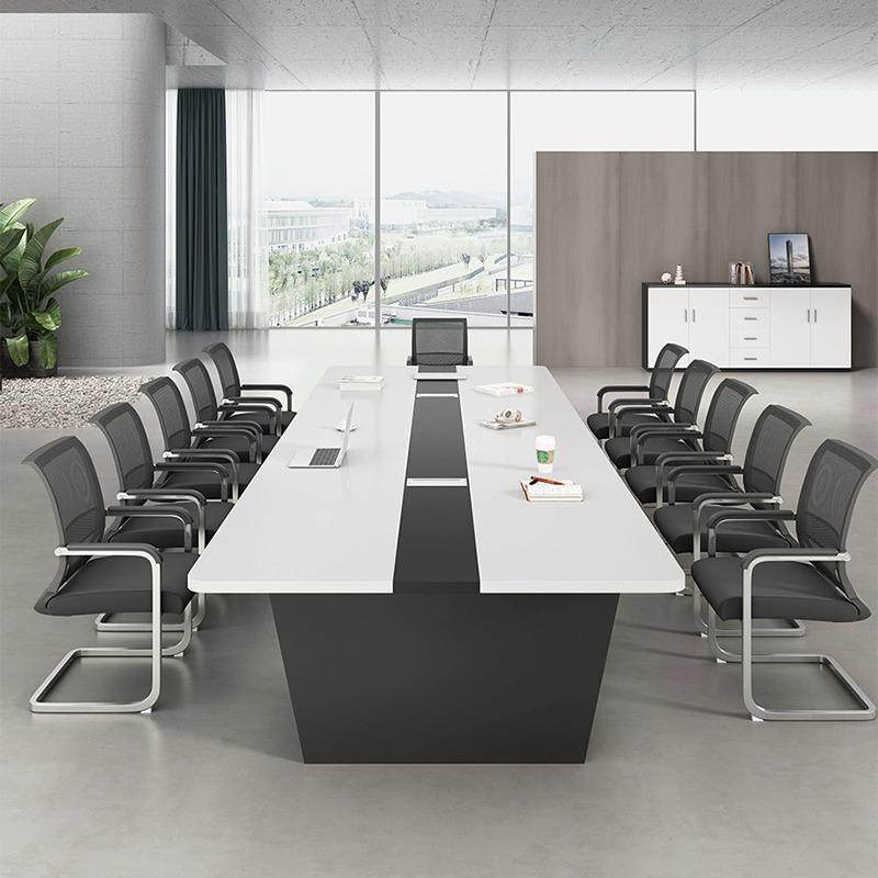 白色会议桌长桌大型培训桌长方形长条桌子会议室桌椅组合18人定制,淘宝优惠券,粉丝福利购,淘宝优惠卷