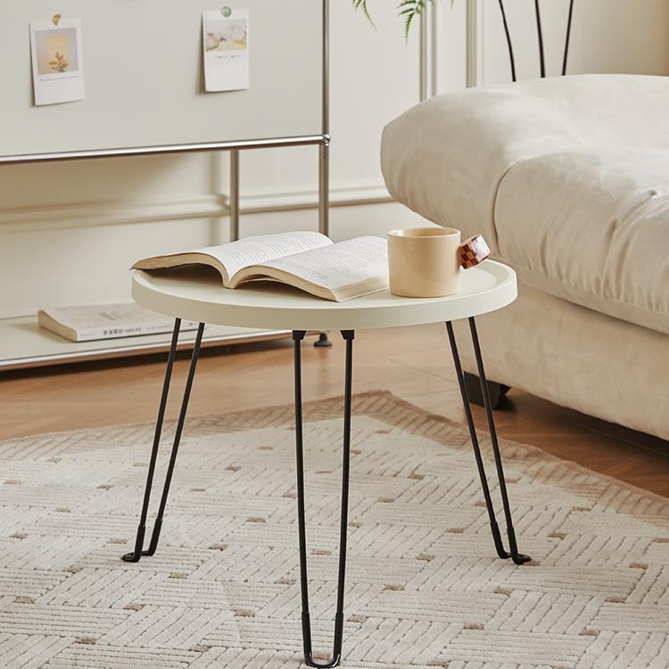 可折叠沙发边几网红小桌子户外露营便携茶几家用简易小圆桌床头桌 - 图1