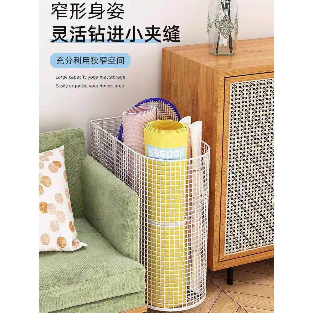 瑜伽垫收纳筐家用运动健身器材收纳架夹缝家用放羽毛球篮球置物架,淘宝优惠券,粉丝福利购,淘宝优惠卷