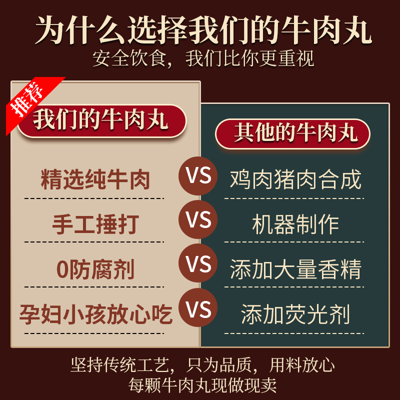 牛肉丸潮汕手打正宗汕头牛筋丸特产手工潮州撒尿牛丸烧烤火锅丸子 - 图2