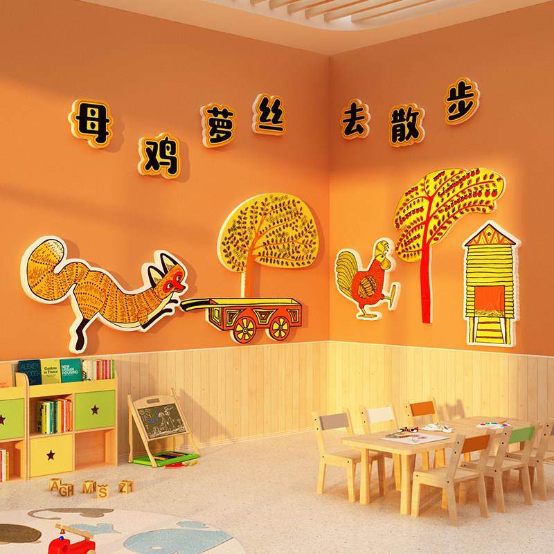 绘本馆环创材料幼儿园图书角布置装饰阅读区主题成品墙面楼梯走廊,淘宝优惠券,粉丝福利购,淘宝优惠卷