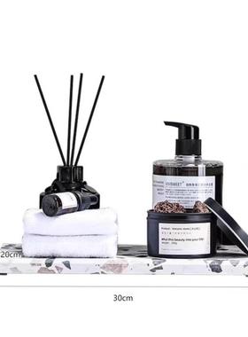 浴室样板房软装浴室水槽压瓶扩散器石香薰储物盘装饰