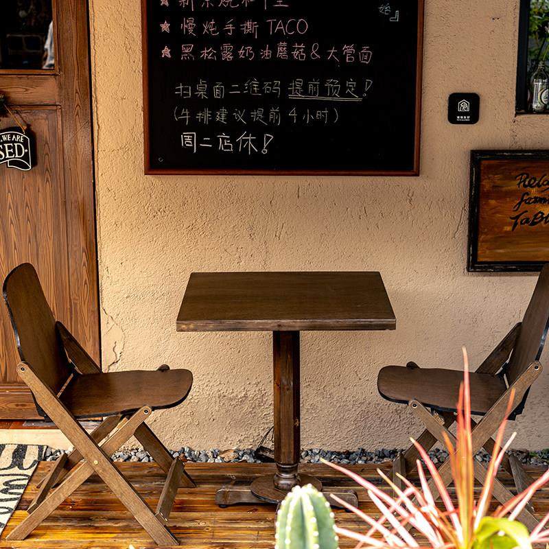 中式覆古实木桌子折叠椅家用小户型客厅阳台饭厅餐桌休闲圆桌方桌,淘宝优惠券,粉丝福利购,淘宝优惠卷