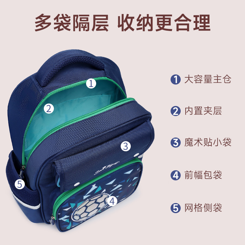 阳光8点儿童书包新款小学男生女书包卡通超轻减负二三四年级背包