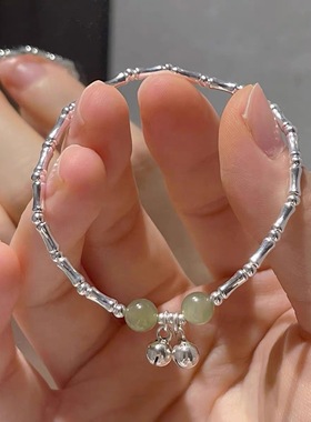 新中式中国风竹节铃铛闺蜜手链女轻奢高颜值百搭简约设计