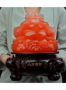 金蟾招财摆件三足脚蟾蜍桌面办公室客厅风水店铺旺财开张公司开业