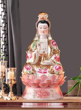 南海观音菩萨雕像陶瓷饰品全国潮流高端中国风家居客厅店壁挂式观