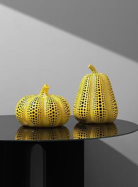 瑾婳家居草间弥生波点艺术南瓜书房儿童房装饰摆件男孩轻奢现代