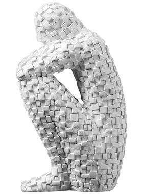 简约现代轻奢创意人物办公室摆件家居客厅酒柜雕塑雕像装饰品