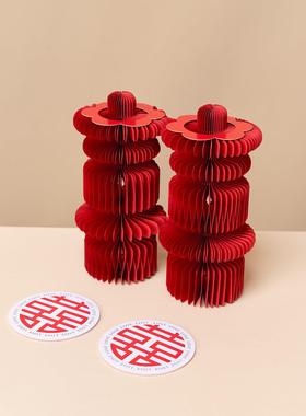 双囍 新中式结婚装饰客厅卧室喜字小摆件 婚房布置婚庆送礼高级感